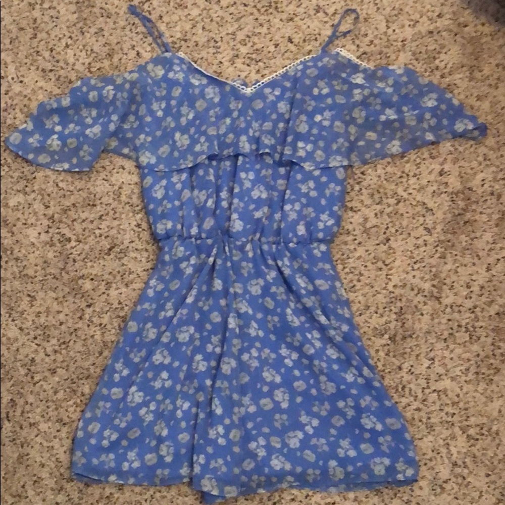 Miss Selfridge floral off the shoulder romper